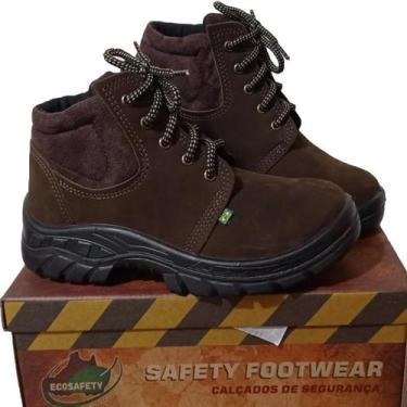 Imagem de Botina De Segurança Ps 139 Ap 015 Nobuck Cafe Nº 42 Ecosafety - ECOSAF