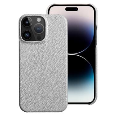 Imagem de Capa de telefone de couro de vaca para iphone 15 14 pro max 15pro 14pro 13pro max 11 12 pro max capa traseira, cinza, iphone 7plus, 8plus