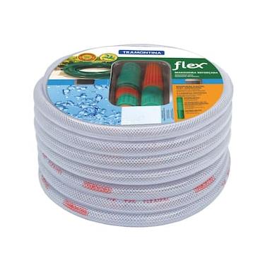 Imagem de Mangueira Tramontina Flex de 1/2" para Jardim com Engates Rápidos e Esguicho - 25m - Gelo