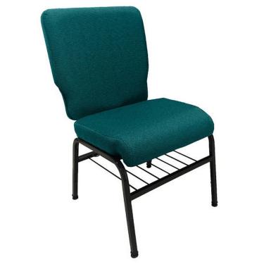 Imagem de 01 Cadeira para Igrejas c/ Porta Biblía e Porta Cálice Verde
