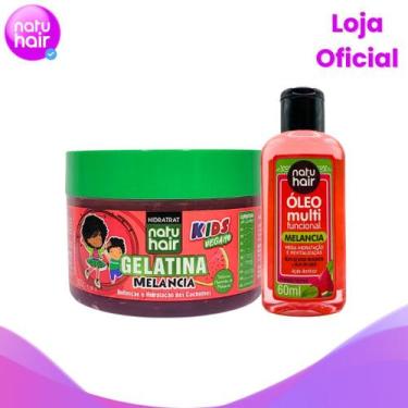 Imagem de Gelatina Natuhair Kids Melancia 300g + Óleo multifuncional Melancia - 