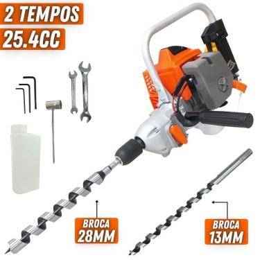 Imagem de Furadeira Profissional Vulcan Vf500 2t 25,4cc 1hp à Gasolina