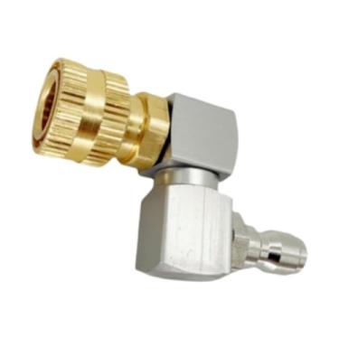 Imagem de IEUDNS Conector Giratório para Lavadora de Alta Pressão, Acessórios de Conexão Rápida de 1/4", para Serviço Pesado, Adaptador para Lavadora, Cabeça de alumínio prateado