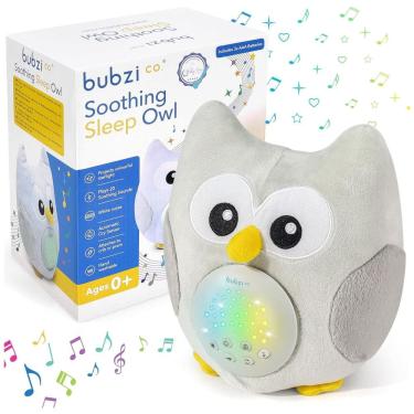 Imagem de Máquina de Som Ruído para Bebês Recém Nascidos com Luzes, Passáro, BUBZI CO Owl, Branco