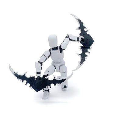 Imagem de Boneco de ação Qoopower T13, robô articulado com conjunto de armas