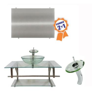 Imagem de Combo 2 em 1 - Gabinete 90cm Itália + Torneira Ibiza - EKASA, Incolor