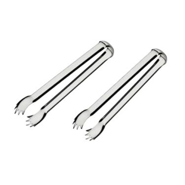 Imagem de Kit 2 Pegador de Churrasco Inox Premium 12,5cm Pegador Multiuso para Alimentos Pegador de Mesa Pinça de/Pegar Gelo, Resistente e Durável Ideal para Churrasco e Cozinha