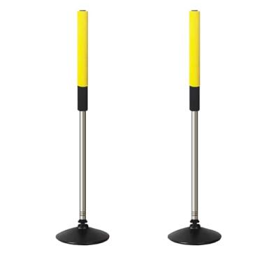 Imagem de TNZMART Bastão de treinamento de basquete bastão de agilidade de futebol com haste de rebote de altura ajustável e auxílio de treinamento de basquete (pacote com 2, 3,3 pés)