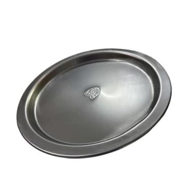 Imagem de Gralara Bacia de aço inoxidável com tampa, tigela de mistura, multiuso, jantar, buffet, servidor, bacia para feijão, lavagem, cozimento, armazenamento, 24cm