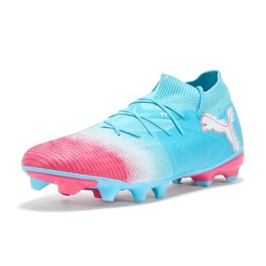 Imagem de PUMA Chuteira masculina Future Match firme, artificial, de futebol de solo, Hero Blue-white-sunset Pink Ah25, 41