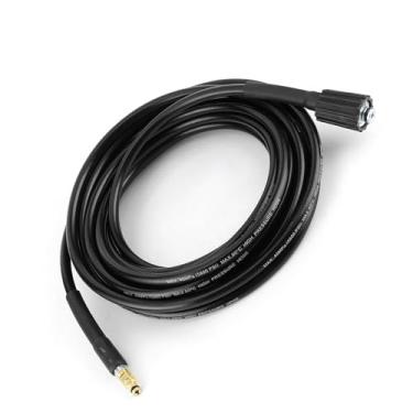 Imagem de Snsowed Mangueira de Lavadora de Pressão Trançada de Fio de Aço de Alta Resistência Com Tampa de Borracha, 5800PSI, 15 Metros, Adequada para K2, ótima para Limpar e Desbloquear Drenos e (RUÍDO /