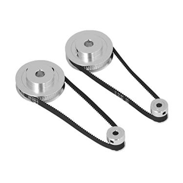 Imagem de Polia de Tempo Conjunto de Alumínio Roda Síncrona Com Correia Dentada para a Máquina de Moagem de Moagem de Impressoras 3D Máquina de Moagem de Engrenagem (20t 5mm (0,2in) mais