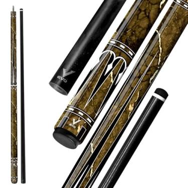 Imagem de Vara de sinuca EVO com pedras preciosas, bastão profissional de baixa deflexão de 12,5 mm, ponta EVO, bastões de taco de bilhar para adultos com junta 5/16-18, extremidade composta de carbono, design