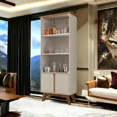 Imagem de Cristaleira Madri Off White E Cinamomo Bechara