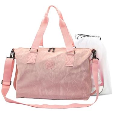 Imagem de Bolsa de ginástica para homens e mulheres com bolsa úmida para sapatos – bolsa esportiva impermeável para viagens, esportes, fitness e treino