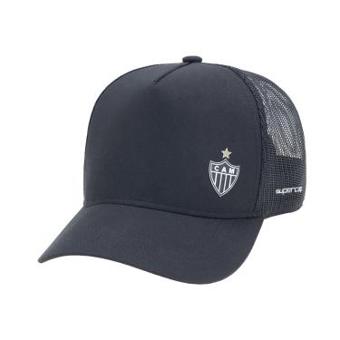 Imagem de Boné Atlético Mineiro SuperCap Trucker Escudo Bordado - Masculino Tamanho: Único;Cor:Preto