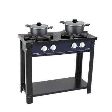 Imagem de Fogão Industrial 2 Bocas Bravo Azul Venâncio + 2 Caçarolas Tramontina 