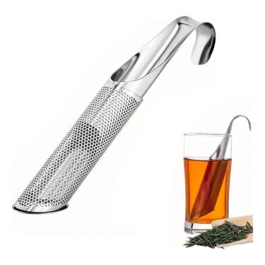 Imagem de 2X Infusor De Chá Tubular Em Inox Peneira Coador De Ervas Lu