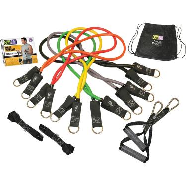 Imagem de GoFit Conjunto portátil de academia em casa – Mega ProGym, multicolorido, pequeno, GF-2XPGYM