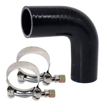 Imagem de OXCANO Mangueira de silicone acoplador de cotovelo de 90 graus ID 1,5" (38 mm) Mangueira de silicone puro automotivo universal para radiador, turbo, intercooler, tubulação de admissão, comprimento da