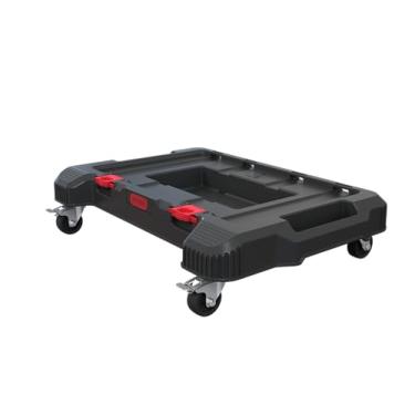 Imagem de Keter Stack-n-Roll Dolly – Carrinho de base de rolamento resistente com rodas de bloqueio | Estação de trabalho móvel modular e plataforma de armazenamento de ferramentas | Design durável e fácil de