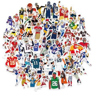 Imagem de Adesivos de futebol, 100 peças de adesivos de futebol para crianças, vinil à prova d'água legal esporte bola de futebol adesivo temático desenhos animados etiquetas de garrafa de água para laptop