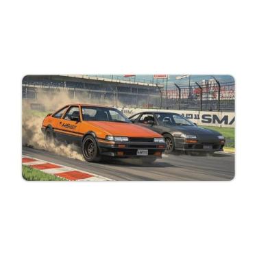 Imagem de HouLaiZhe Retro JDM AE86 NSX Drift Animação Gaming Mouse Pads JDM Car Desk Pads Grandes Mousepads para Teclado Desktop Tapete de Computador 30 x 60 cm