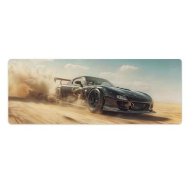 Imagem de HouLaiZhe Speed ​​JDM Rx7 Desert Drift Grande Gaming Mouse Pads Tapete de Mesa Base de Borracha Antiderrapante Laptop Acessórios de Computador Suprimentos Bloco de Escrita para Escritório Casa 30 x 80