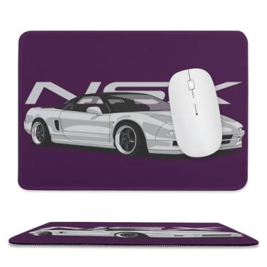 Imagem de Mouse pads quadrados branco NSX retrô clássico bonito legal para jogos base de borracha antiderrapante suprimentos tapete de mouse pad de borracha impermeável mesa mesa pad para escritório casa 20 x
