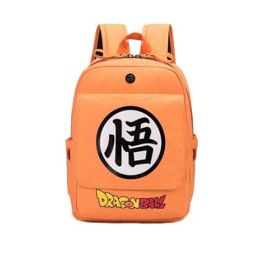 Imagem de Mochila Orange Supers Saiyans Wu para crianças escolares de algodão