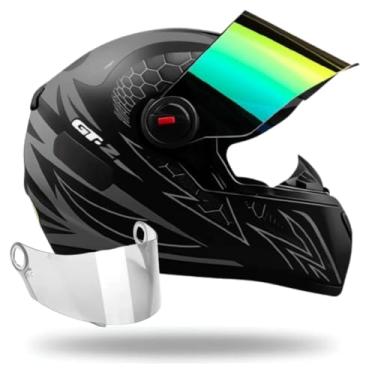 Imagem de Capacete Fw3 GT2 Fechado Preto Fosco Narigueira Alta + Viseira Camaleão (60)