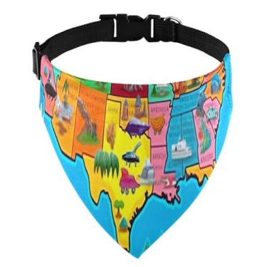 Imagem de Wassud Bandanas de desenho animado para cães, bandana reversível, triangular, acessórios de decoração para cães, gatos, meninos