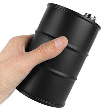 Imagem de GLOGLOW Frasco de Barril de Cerveja de Aço Inoxidável, Design de Tampa à Prova de Vazamentos, Capacidade de 700ml, Perfeito para Homens e Mulheres, ótimo para Viagens, Atividades Ao Ar Livre e (Preto)