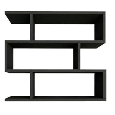 Imagem de Prateleiras Minimalistas Pretas de MDF – Práticas para Escritório e Quarto