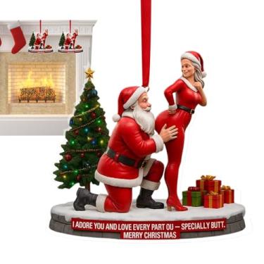 Imagem de Ornamentos de árvore de Natal, decoração de acrílico 2D | Pingentes decorativos festivos | para sala de estar, quarto, estudo, escritório, parede, cornija, , peitoril da janela, porta da