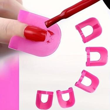 Imagem de Conjunto de protetor de esmalte com 26 peças – protetores de unhas em forma de U para dedos, ferramentas de manicure reutilizáveis à prova de derramamento para arte de unhas DIY, pintura de unhas e