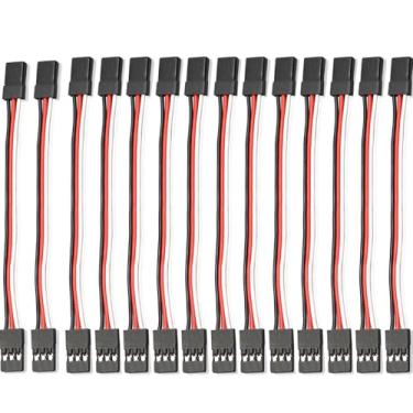 Imagem de 15PCS RC Servo Y Extension Cable 3-Pin Male to 1 Female Y Harness Splitter, 200mm Servo Extension Wire Compatible with JR Futaba JST for RC Car Airplane Helicopter