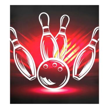 Imagem de Tampa de porta de geladeira para máquina de lavar pinos de boliche para decoração de eletrodomésticos de cozinha 58 cm L x 66 cm A