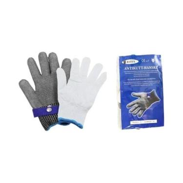 Imagem de Luvas De Segurança Em Aço Inoxidável Resistentes a Cortes Para Açougue