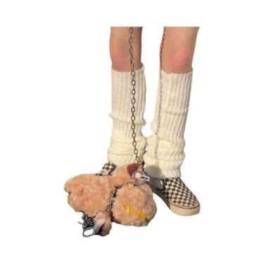 Imagem de Meias Longas Até O Joelho Estilo Japonês JK Coreano Lolita 50-70CM Par