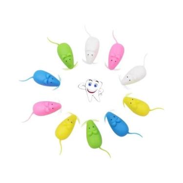 Imagem de Caixa De Dentes De Leite Em Forma De Mini Rato 10 Peças Organizador De