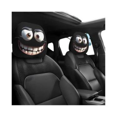 Imagem de Capa De Almofada Para Carro Com Estampa De Rosto Sorridente 2 Peças Ma