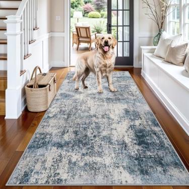 Imagem de Tapete de corredor 3x6 lavável Entrada: Tapete de porta abstrato antiderrapante para cozinha de corredor - Tapete interno ultrafino resistente a manchas de pilha baixa - Decoração de casa para