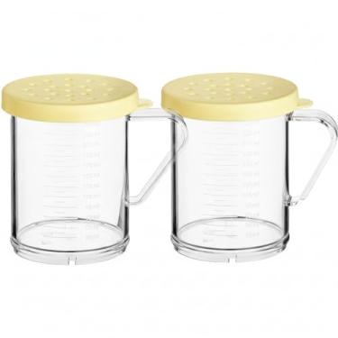 Imagem de Coqueteleira de queijo parmesão de 290 ml com tampa de orifício de 4 mm de diâmetro, agitador de temperos de policarbonato para temperos grosseiros, draga, dispensador de açúcar/especiarias, saleiro