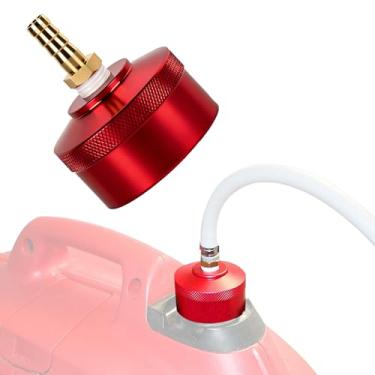 Imagem de Tampa de combustível para Honda EU2200i EU2000i EU1000i EU3000i Handi, Champion 2000W, Westinghouse 2200W WH2200iXLT, tampa de gás de alumínio vermelha de funcionamento prolongado atualizada com