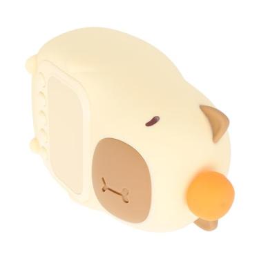 Imagem de Relógio Despertador Luz Noturna Integrada Cute Capybara Clock com Ajuste de Brilho Duplo Bateria Recarregável Design Portátil para Quarto