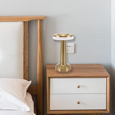 Imagem de Lâmpada de Mesa Metal Vintage Recarregável via USB Luz Noite Cabeceira com Regulável para KTV Hotel Cafeteria Casa Escritório Biblioteca