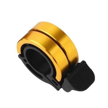 Imagem de Sino de bicicleta clássico giratório buzina de segurança para adultos, crianças e mulheres, acessório universal de equipamento de buzina de aviso para ciclismo(Yellow-double 22-1pc)