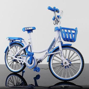 Imagem de Mini bicicleta com ornamento de modelo de bicicleta de liga leve colec