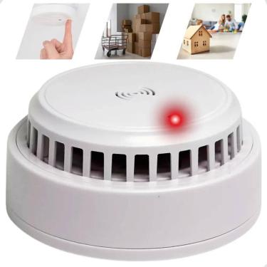 Imagem de 2X Detector De Incêndio Fumaça A Pilha Fotoelétrico 24H Sem